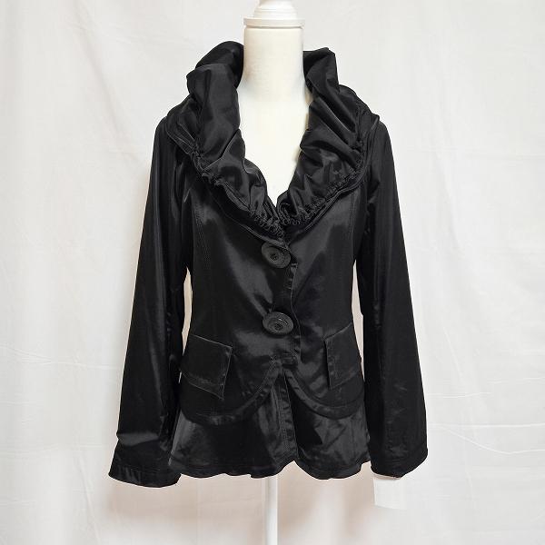 anc エイココンドウ EIKO KONDO ジャケット 42 黒 フレア ペプラム風 2