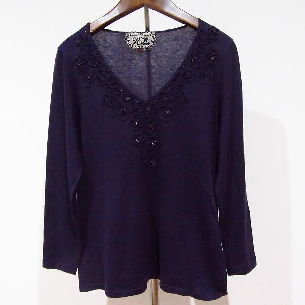 wnc インポートロッサ import Rossa ニット・セーター 42 紫系 花