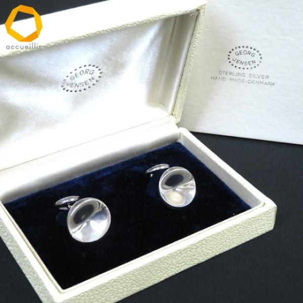 #ae ジョージジェンセン GEORGJENSEN カフス カフリンクス シルバー 74C 925S silver カフスボタン 箱・ケース付き メンズ [962375] k01