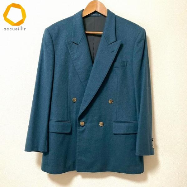 ★美品★ebure★カシミヤダブルジャケット★ wnc ハリソンズ・オブ・エジンバラ Harrisons of Edinburgh ダブル