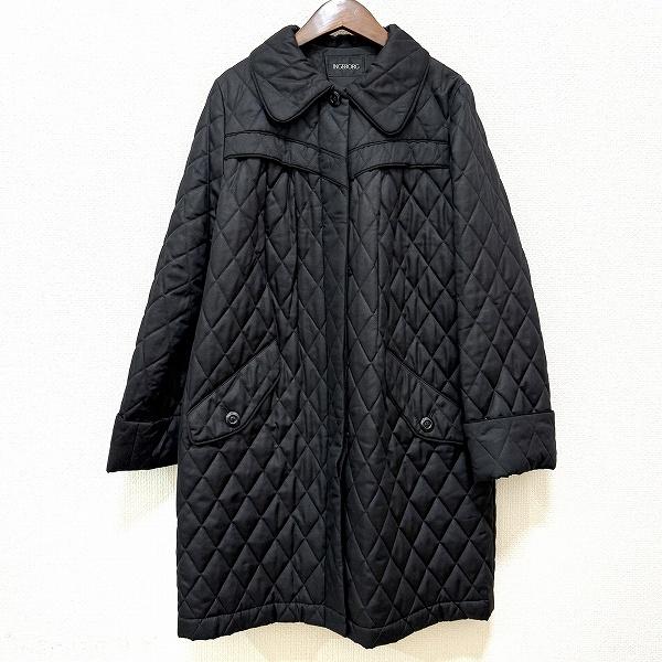 INGEBORG インゲボルグ キルティングポンチョコート F wnc インゲボルグ INGEBORG コート 11 黒 キルティング 中綿