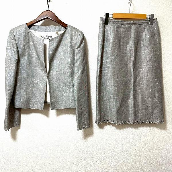 anc ヴァレンティノ VALENTINO スカートスーツ セットアップ 6 白 黒