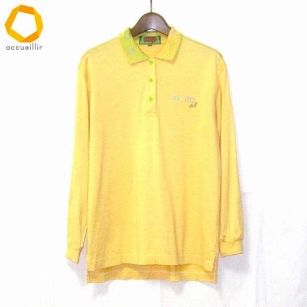 anc ケンゾーゴルフ KENZO golf ポロシャツ 1 黄色系 長袖 ゴルフ