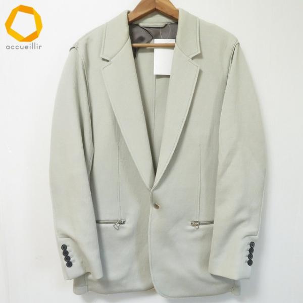 #axc ランバン LANVIN ジャケット 48 グレー系 背抜き スナップボタン 薄手 メンズ [997245]