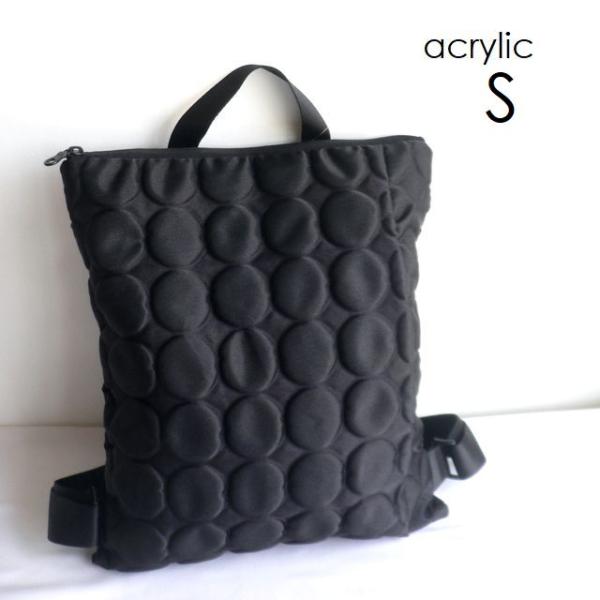 acrylic アクリリック バッグ Ruck Bag S DOT Emboss 2　2way ナイロン リュック バックパック トート 1235 ブラック