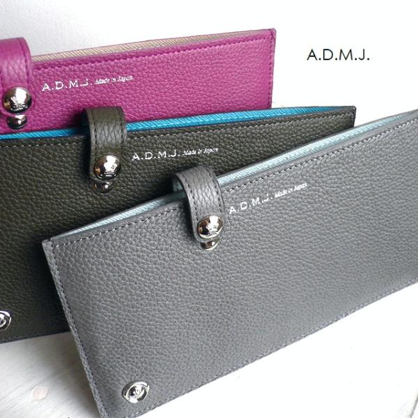 A.D.M.J クーポン対象外 ノベルティ ADMJ 長財布 子牛革