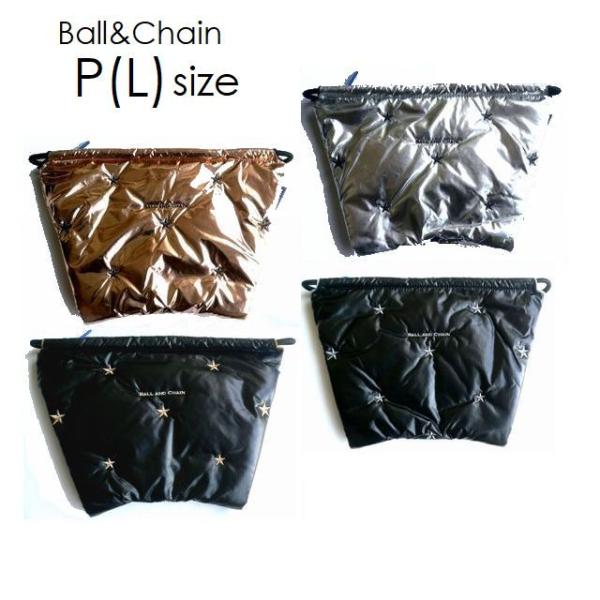 正規品 BALL＆CHAIN ボールアンドチェーン エコバッグ ポーチ ポシェット ショルダーストラップ別売 PLサイズ STELLAR 星 スター ブラック シルバー ゴールド