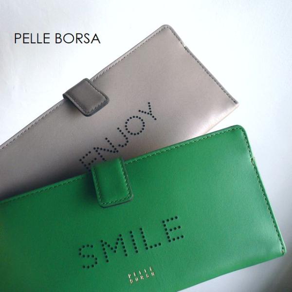 新品　PELLE BORSE SMILE 長財布 緑 aclounge_borsa-4876all