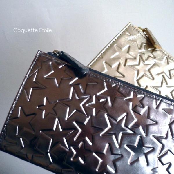 Coquette（コケット） ノベルティ 星柄 スター型押し L字ファスナー
