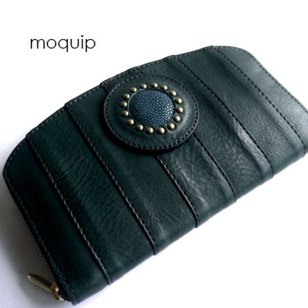 ノベルティ/ moquip モキップ ガルーシャ ステアレザー ラウンドファスナー長財布 WLG06192 オークル/キャメル/グリーン/ブラック moquip（モキップ） ノベルティ/ moquip ガルーシャ ステアレザー