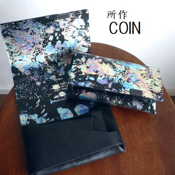 所作 shosa 財布 ケース カードケース コンパクトウォレット シャボン 箔押し savon SH401SV シャボン/ブラック aclounge_shosa-sh401sv