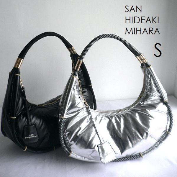 サンヒデアキミハラ 革 BAG ショルダーバッグ 3 SAN HIDEAKI М SAN HIDEAKI MIHARA（サンヒデアキミハラ） バッグ 中綿ショルダー