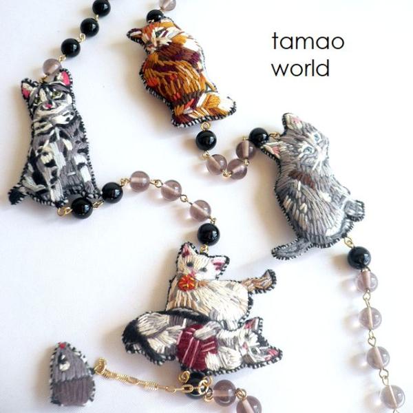 tamao world（タマオワールド） ネックレス 刺繍ネックレス