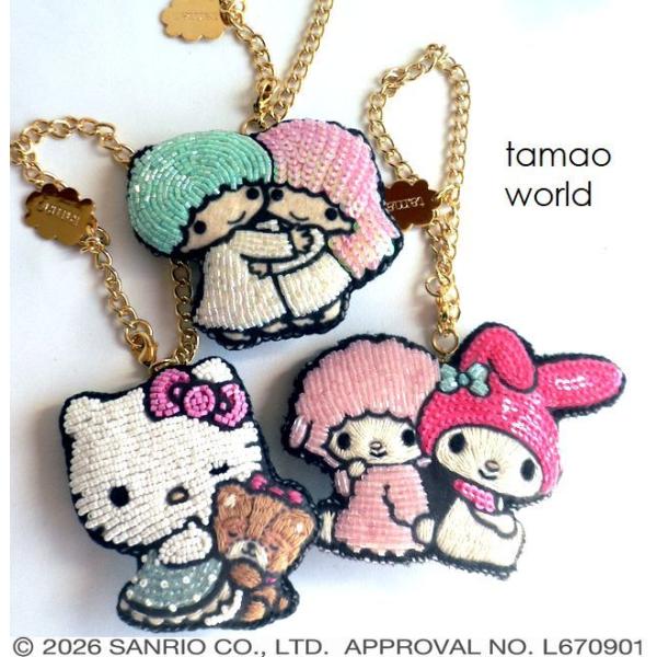 tamao world（タマオワールド） スパンコール 刺繍 バッグチャーム