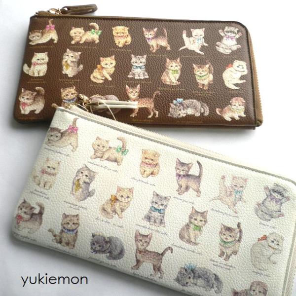 ノベルティ yukiemon ユキエモン 長財布 L字ファスナー テキスタイル