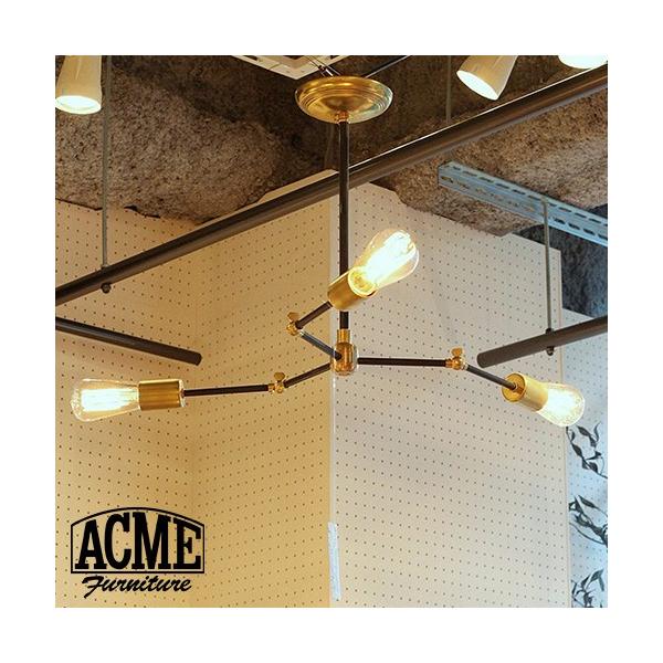 ACME Furniture アクメファニチャー SOLID BRASS LAMP 3ARM BK PIPE