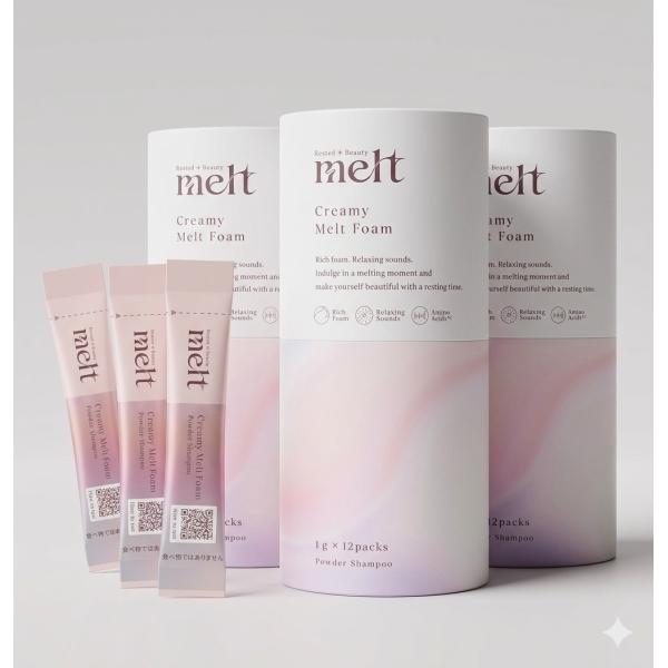 【3個セット】melt（メルト）クリーミーメルトフォーム 炭酸パウダー 1g×12包入
