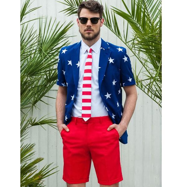 派手 スーツ メンズ 大人 男性 コスチューム アメリカ 星条旗 スター オッポスーツ Opposuits ハロウィン 仮装 パーティ ファンシースーツ 423 アカムスyahoo 店 通販 Yahoo ショッピング