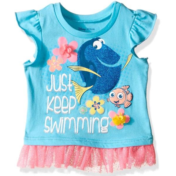 ファインディングドリー ニモ ｔシャツ 半袖 チュール付き 幼児用 女の子用 キッズ プリントｔシャツ 映画 キャラクター ディズニー ピクサー グッズ 501 アカムスyahoo 店 通販 Yahoo ショッピング