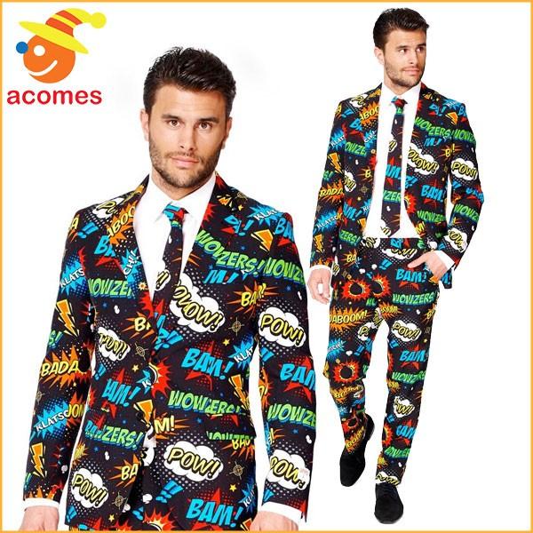 派手 スーツ 衣装 アメコミ 吹き出し 効果音 大人用 コスチューム オッポスーツ Opposuits バダブーン パーティー 出し物 芸人 舞台 ジョーク 目立つ 学祭 アカムスyahoo 店 通販 Yahoo ショッピング