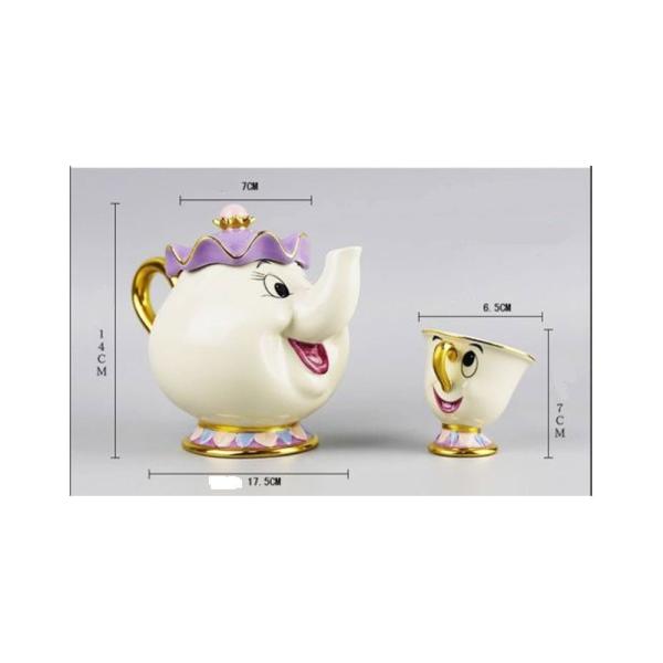 ディズニー 美女と野獣 雑貨 グッズ 食器 ポット夫人 チップ ティーポット カップ セット セラミック陶器 インテリア 置き物 Buyee 日本代购平台 产品购物网站大全 Buyee一站式代购 Bot Online