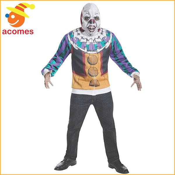 It ペニーワイズ コスプレ 顔付き パーカー 怖い ピエロ 大人 ハロウィン コスチューム イベント パーティー アカムスyahoo 店 通販 Yahoo ショッピング