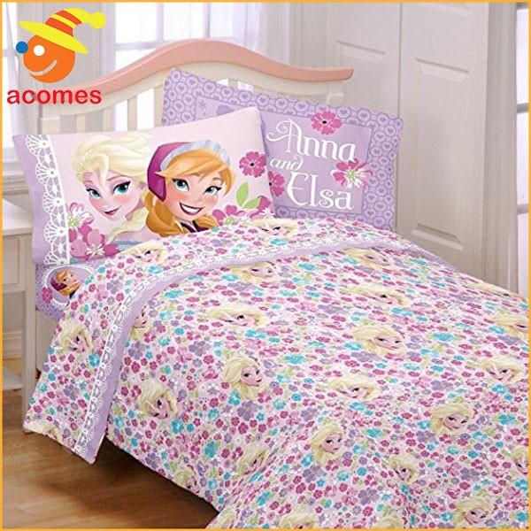 沸騰ブラドン フラワーデザインのアナ雪シーツセット アナと雪の女王 寝具 子供 ディズニー サイズ シングル セット ３点 シーツ 布団 寝具
