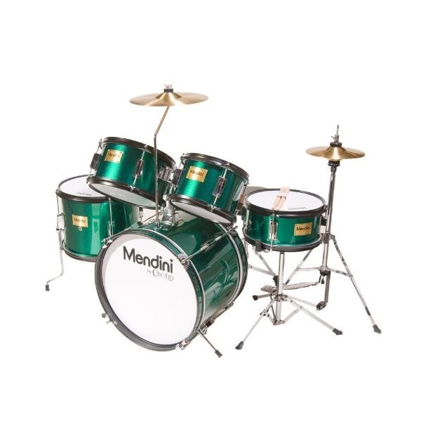 ドラムセット 子供用 楽器 緑 身長76〜152cm Mendini by Cecilio 