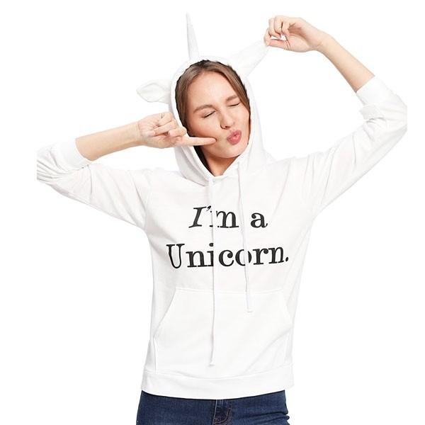 パーカー ユニコーン レディース 春 ニュー シーズン シンプル カジュアル パーカ グレー パーカー女子 アカムスyahoo 店 通販 Yahoo ショッピング