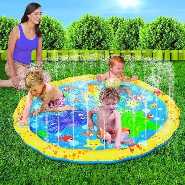 プール 家庭用 水遊び 幼児 子供 ビニールプール 人気 スプリンクラー ＆ スプラッシュ プレイ マット 浅い プール
