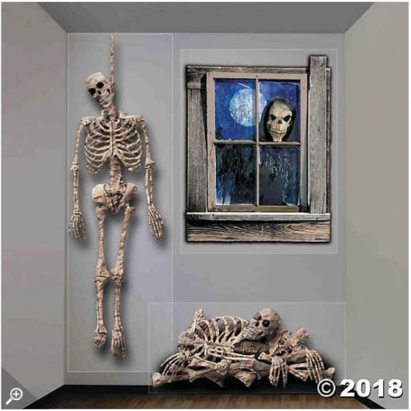 ハロウィン グッズ 壁飾り スカル 骸骨 不気味 バナー ポスター 壁紙 アメリカン アメリカ 雑貨 店舗装飾 装飾 アカムスyahoo 店 通販 Yahoo ショッピング