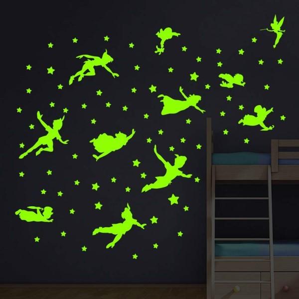 ピーターパン ウォールステッカー 夜光 光る 壁 飾り 子供 部屋 インテリア アカムスyahoo 店 通販 Yahoo ショッピング