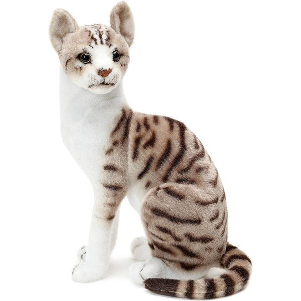 癒し ぬいぐるみ 猫 リアル ネコ 35cm アメリカンショートヘア トラ猫 縞ネコ Viahart アカムスyahoo 店 通販 Yahoo ショッピング