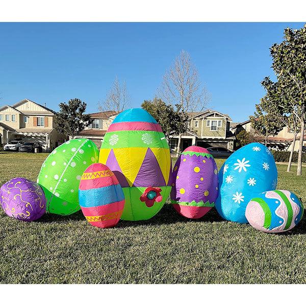 イースター 飾り 屋外 デコレーション イースターエッグ 大きい 巨大 膨らむ インフレータブル たまご カラフル 243cm アカムスyahoo 店 通販 Yahoo ショッピング