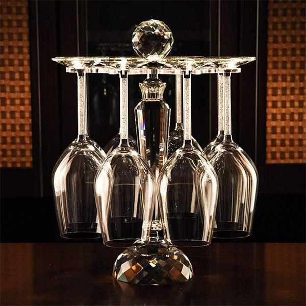 父の日 プレゼント ワイン ギフト おしゃれ 母の日 ワイングラス ハンガー 8ワイングラス 回転 収納 ホルダー スタンド エレガント 卓上 クリスタル アカムスyahoo 店 通販 Yahoo ショッピング