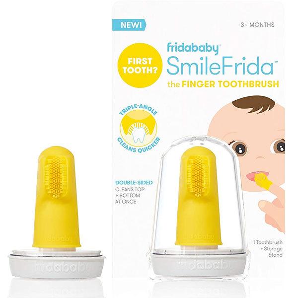 歯ブラシ 赤ちゃん 指歯ブラシ ケース付き 3ヶ月以上の乳児 シリコン製 歯磨き FridaBaby