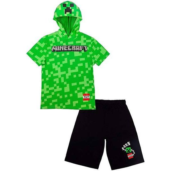 マインクラフト Tシャツ マイクラ キャラクター フードｔシャツ ハーフパンツ 2点セット 男の子 キッズ 子供 ゲーム プレゼント テレビゲーム アカムスyahoo 店 通販 Yahoo ショッピング