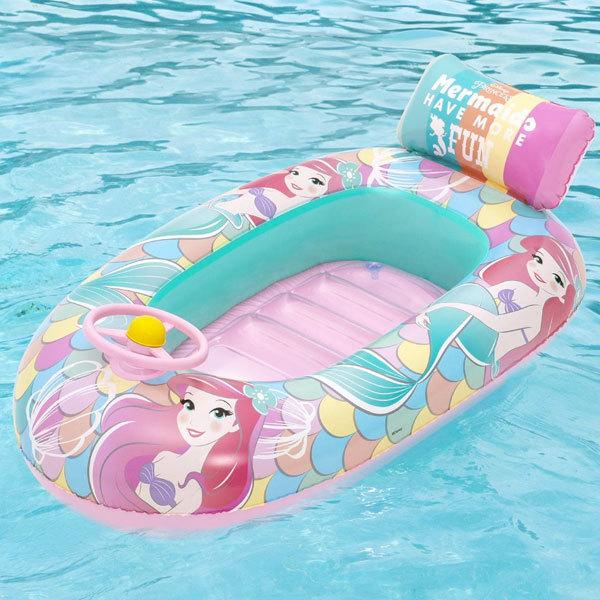 アリエル ビーチボート 浮き輪 フロート 子供用 キッズ のぞき窓 クラクション 背もたれ 水遊び プール ビーチ 海水浴 リトルマーメイド ディズニープリンセス アカムスyahoo 店 通販 Yahoo ショッピング