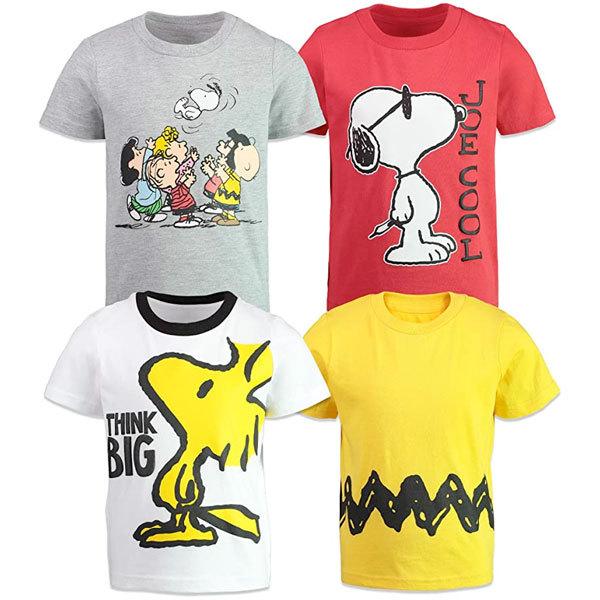 スヌーピー Tシャツ 4枚セット 半袖 キッズ ベビー 幼児 子供 赤ちゃん 服 ウッドストック ルーシー チャーリーブラウン サリー マーシー ライナス キャラクター アカムスyahoo 店 通販 Yahoo ショッピング