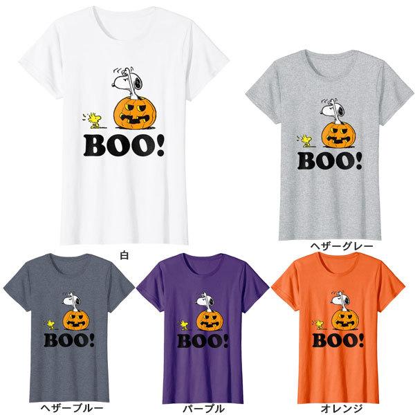 スヌーピー Tシャツ 半袖 レディース クルーネック ウッドストック ハロウィンboo 大人 女性 春夏 服 キャラクター Peanuts Snoopy アカムスyahoo 店 通販 Yahoo ショッピング