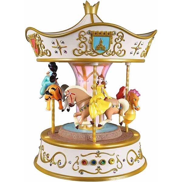 ホールマーク記念品2021 ディズニー プリンセスドリームズ ゴーランド カルーセル ミュージカル 卓上 フィギュア ディズニー 人形 彫刻 置物 陶器 インテリア