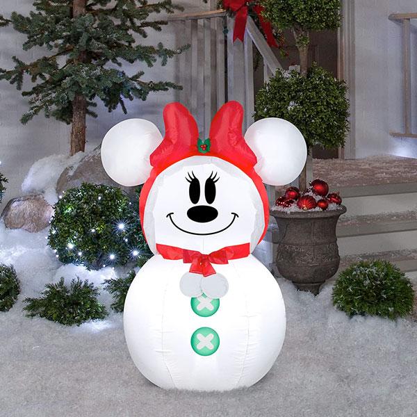 クリスマス 飾り 膨らむ デコレーション ライトアップ 雪だるま ミニーマウス ミニーちゃん Xmas ディズニー インフレータブル アカムスyahoo 店 通販 Yahoo ショッピング