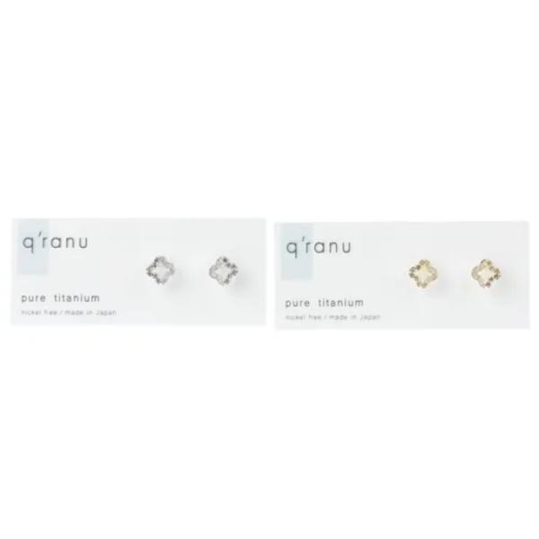 ピアス qranu クラヌ ピュアチタンピアス 花 ニッケルフリー 金属アレルギー対応 日本製 レディース おしゃれ かわいい 華やか お取り寄せ