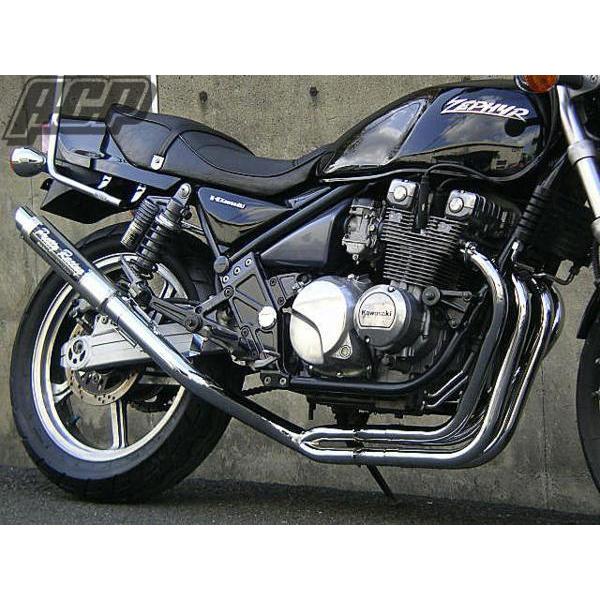 YAMAHA ゼファー400 プリティー製 流(タイプ３) 4-2-1 マフラー メッキ [ゼファー400] ヤマハ プリティー製 ゼファー400 流 タイプ3 4-2-1 マフラー メッキ