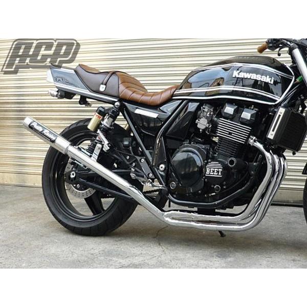 プリティー製 ZRX400/2 98〜 流 タイプ2 4-2-1 マフラーメッキ 