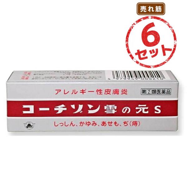 【第(2)類医薬品】かゆみ止め コーチゾン雪の元S(6g) 6個セット 虫さされ あかぎれ しもやけ あせも 凍傷 アレルギー性皮膚炎 くさ しっしん ひび 火傷 痔疾