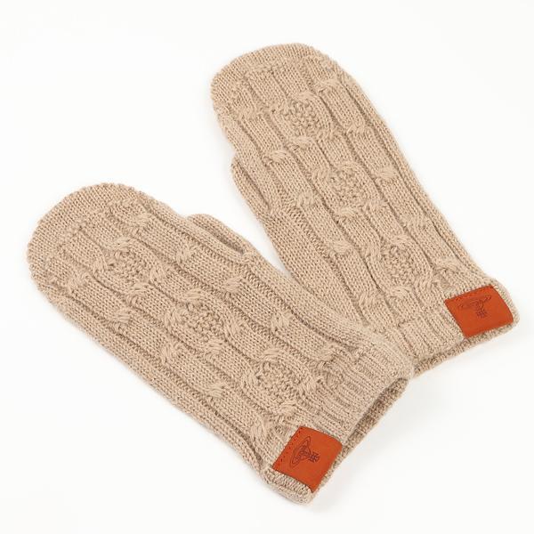 VivienneWestwoodレザーとウール混合手袋　新品未使用 Vivienne Westwood（ヴィヴィアンウエストウッド） ウール混ミトン