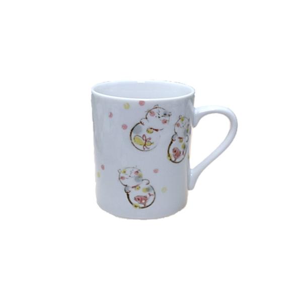 日本製 270ml マグカップ 食器洗可 電子レンジ可 磁器 陶器 美濃焼 ACSWEBSHOPオリジナル 猫 ねこ ネコ CAT 招き猫