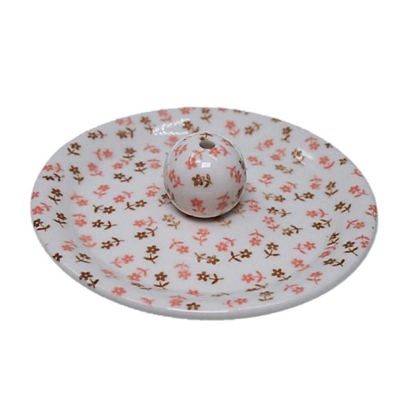 ミニフラワー 丸香皿 お香立て お香たて 陶器 日本製 ACS WEB SHOPオリジナル 9-19