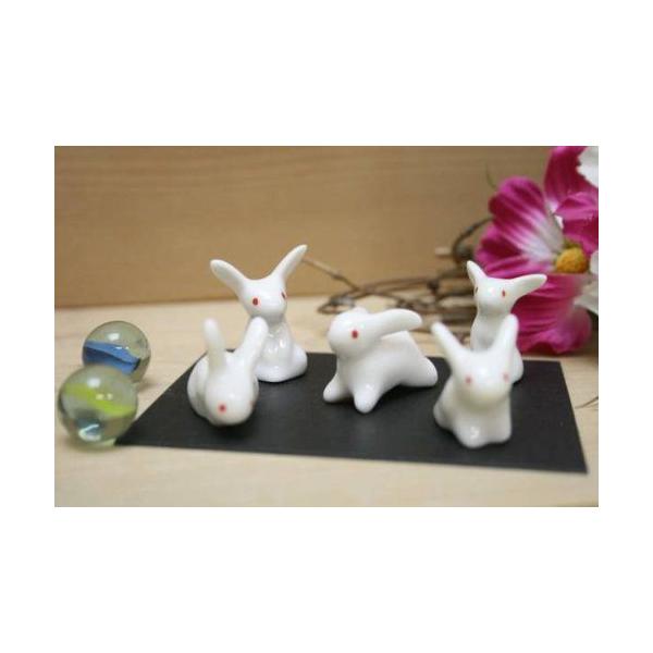 ミニチュアウサギ ミニチュア陶器 ウサギ 5個セット インテリア うさぎ 兎 日本製 ACSWEBSHOPオリジナル